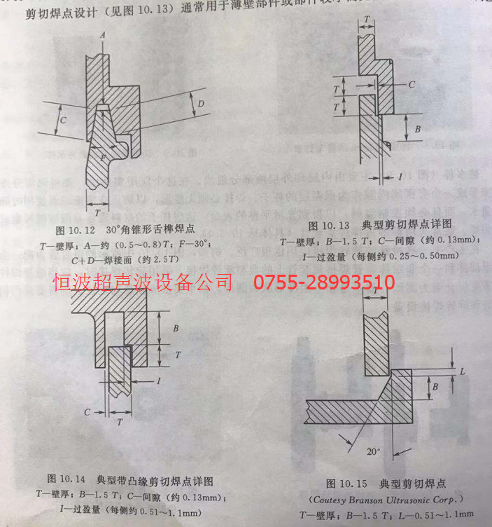 旋熔焊接常見的剪切焊點(diǎn)設(shè)計(jì)